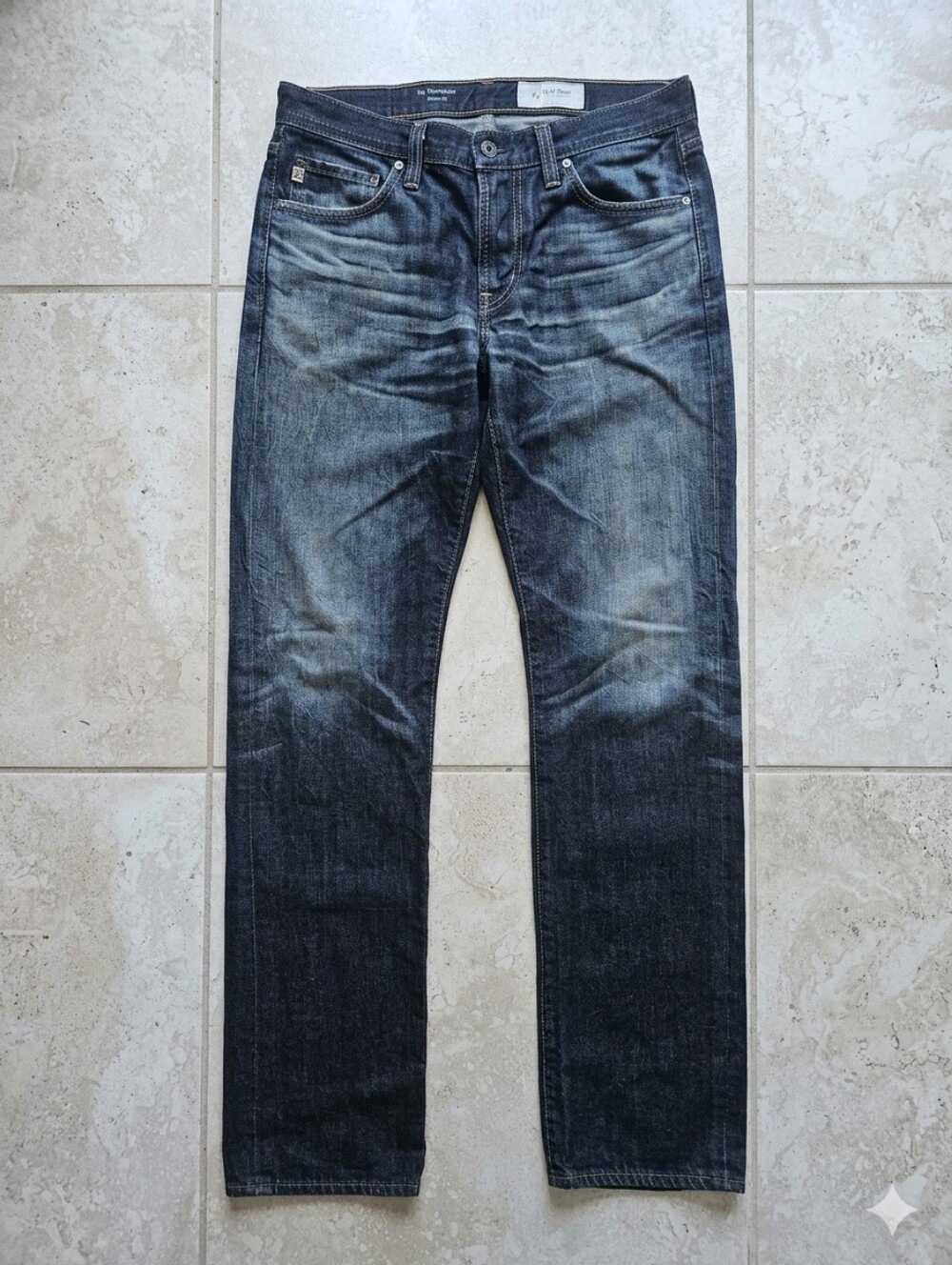 ​AG Adriano Goldschmied The Graduate Slim Straight Jeans Dark Wash Men's 31x32